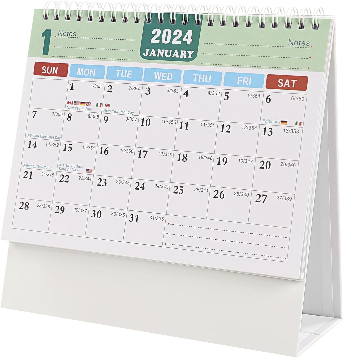 18 Month Planner July 2025-dec 2026 SDJMa Desk Flip Calendar 2025